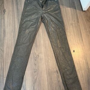 PAIGE Metallic Bronze Pants